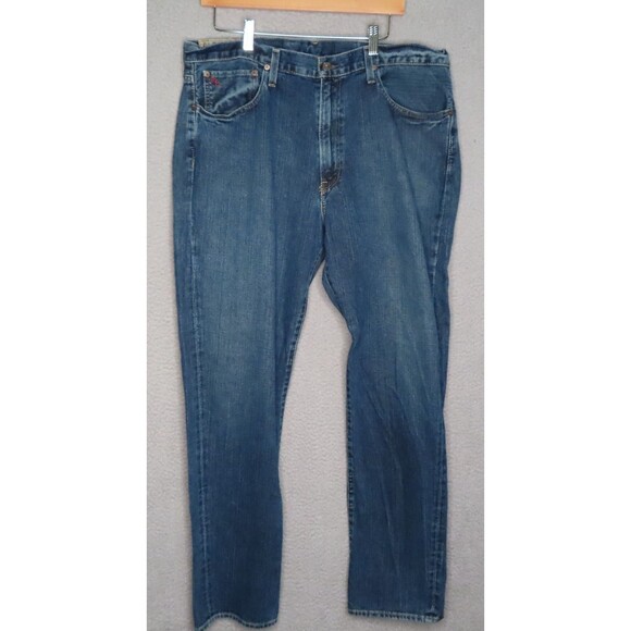 Polo Ralph Lauren Jeans Mens 36x34 Blue Cortland 300 Straight Leg Denim Preppy - Picture 1 of 13